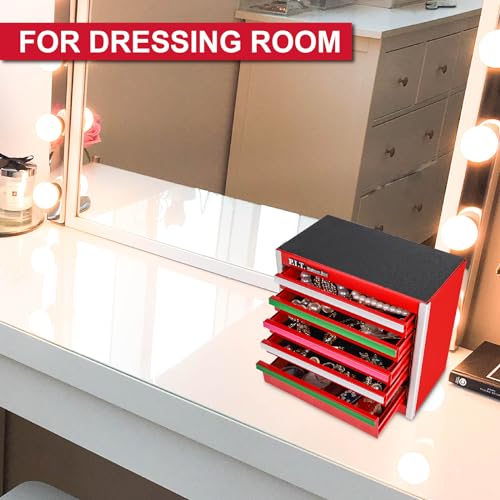Mini Red Steel Tool Box with 5 Drawer O4127