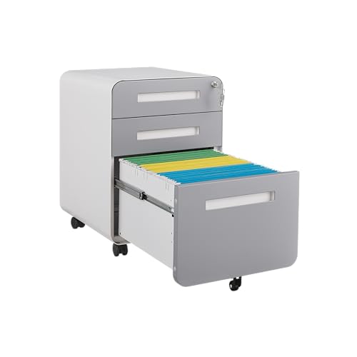 Black 3 Drawer Mobile File Cabinet Z7677