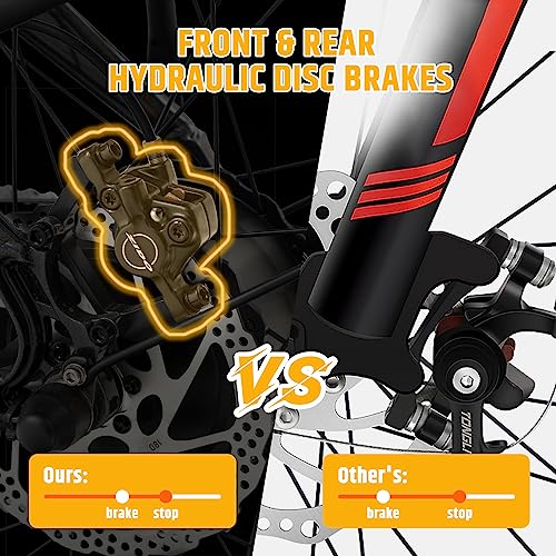 26" Fat Tire Electric Bike with 750W Brushless Motor 48V 15AH Removable Battery Q50015