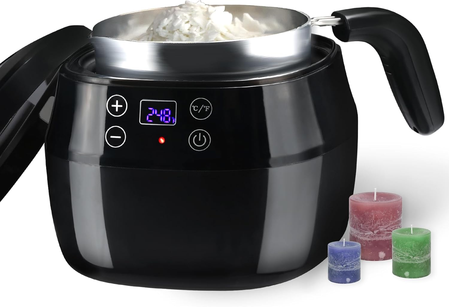 1L 200W Aluminum Wax Melting Pot with Touch Screen Digital Temperature Display K243