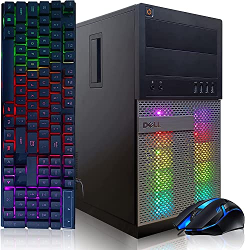 RGB Gaming Desktop PC, Intel I7 3.4Ghz, GeForce GTX 1660 Super 6G GDDR6, 32G Memory, 512G SSD, 3T, WiFi, BT 5.0, RGB Keyboard & Mouse, W10P64 (Renewed) C6228