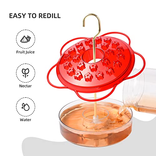 3 Pack Leak-Proof Outdoor Hanging Hummingbird Feeders K4958