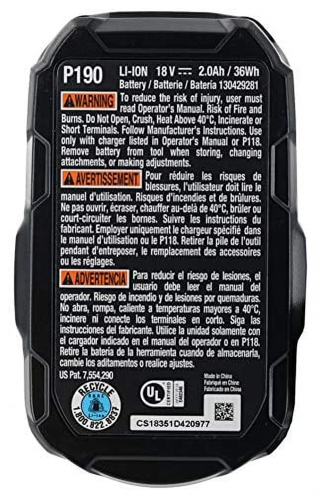 2.0 Amp Hour Compact 18V Lithium Ion Battery Y459489