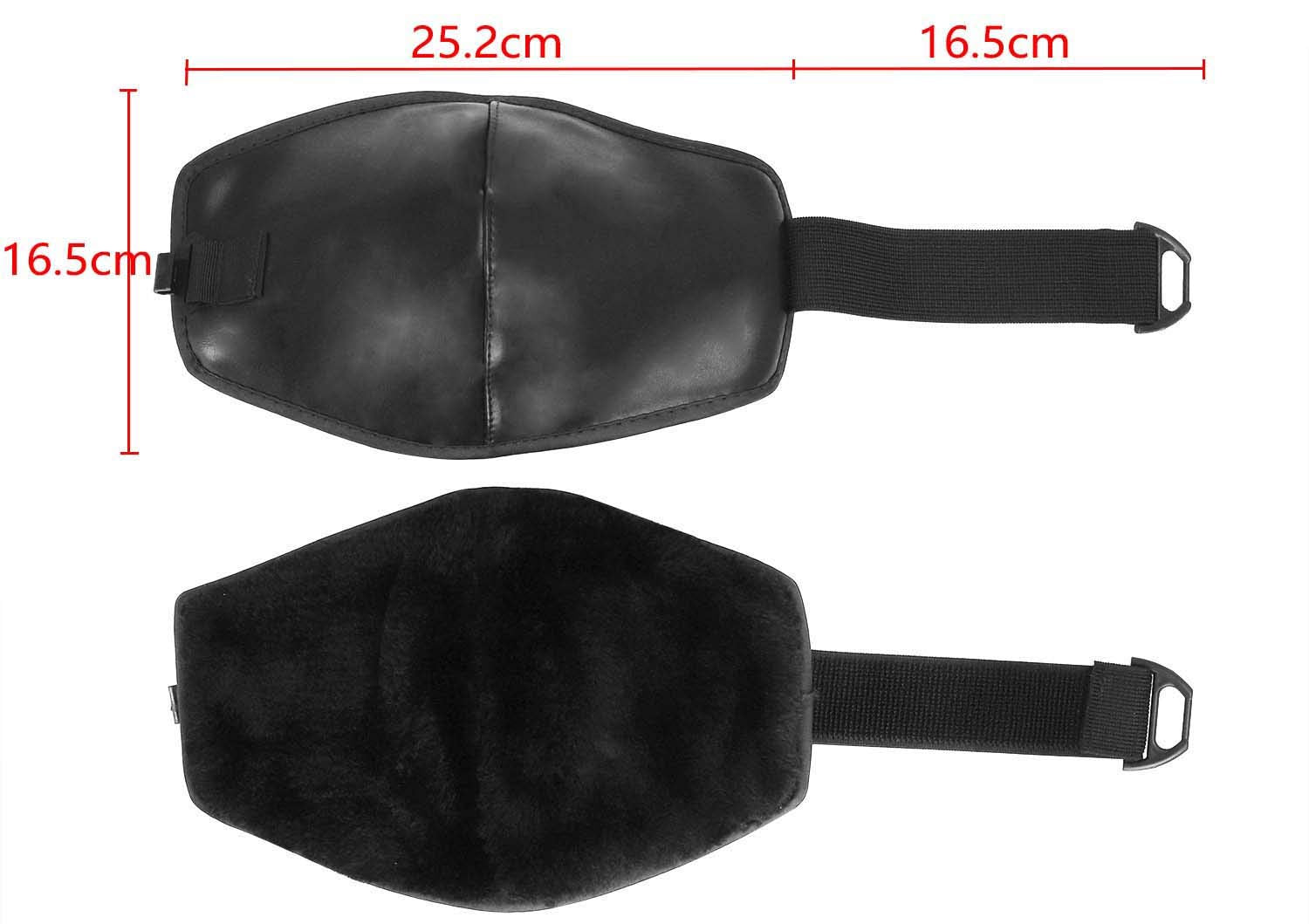Winter Windproof Waterproof Leather Knee Pads with Fleece Lining P61913