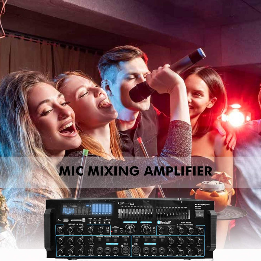 3000 Watts Professional Mic Mixing Amplifier with Bluetooth A225462