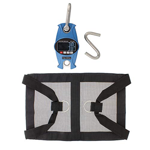 Digital Hanging Scale Blue Calf Scale & Calf Sling for Weighing 660 lb Mini Crane Scale & Livestock Sling E4677