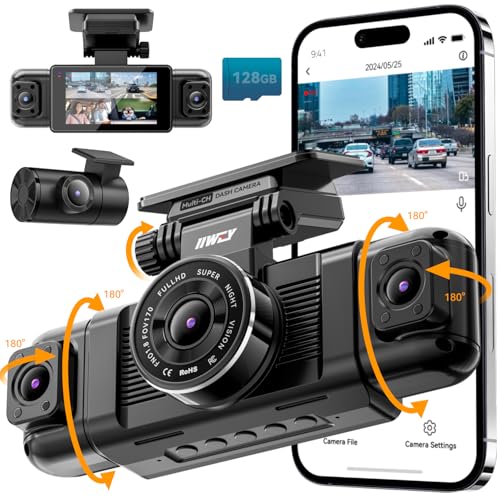4 Channel Dash Cam 360° View 1080P with 128GB SD Card S746