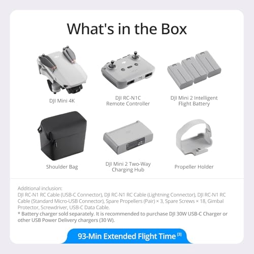 Mini 4K Drone Quadcopter with Camera, Under 249 g, 3-Axis Gimbal Stabilization, 10km Video Transmission, 31-Min Flight Bundle L976884