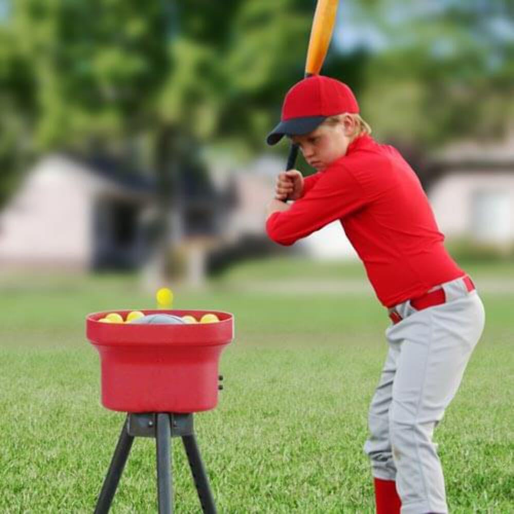 Mini Lite-Ball Pitching Machine with Steel Tripod & 8 Hour Battery T38204