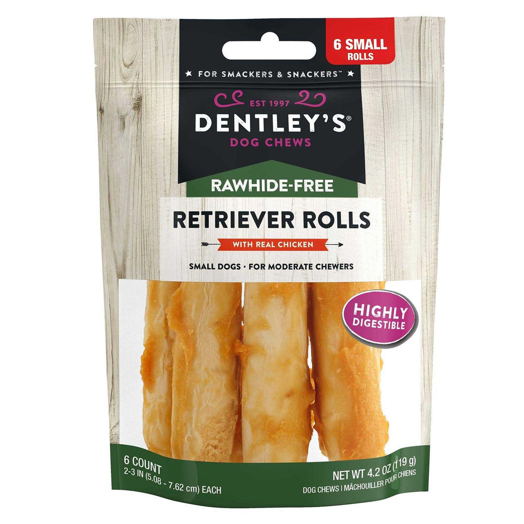 Rawhide-Free Retriever Rolls Small Dog Treats Chicken Y722697