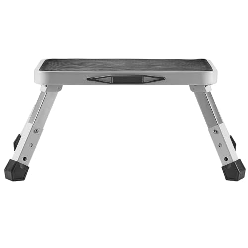 Folding Steel Step Stool 1-Step 330lbs Capacity 3 Adjustable Height N966