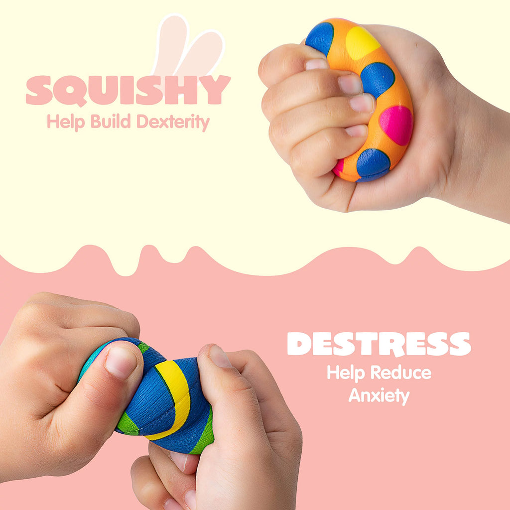 24 PCS Colorful Squishy Eggs Q730