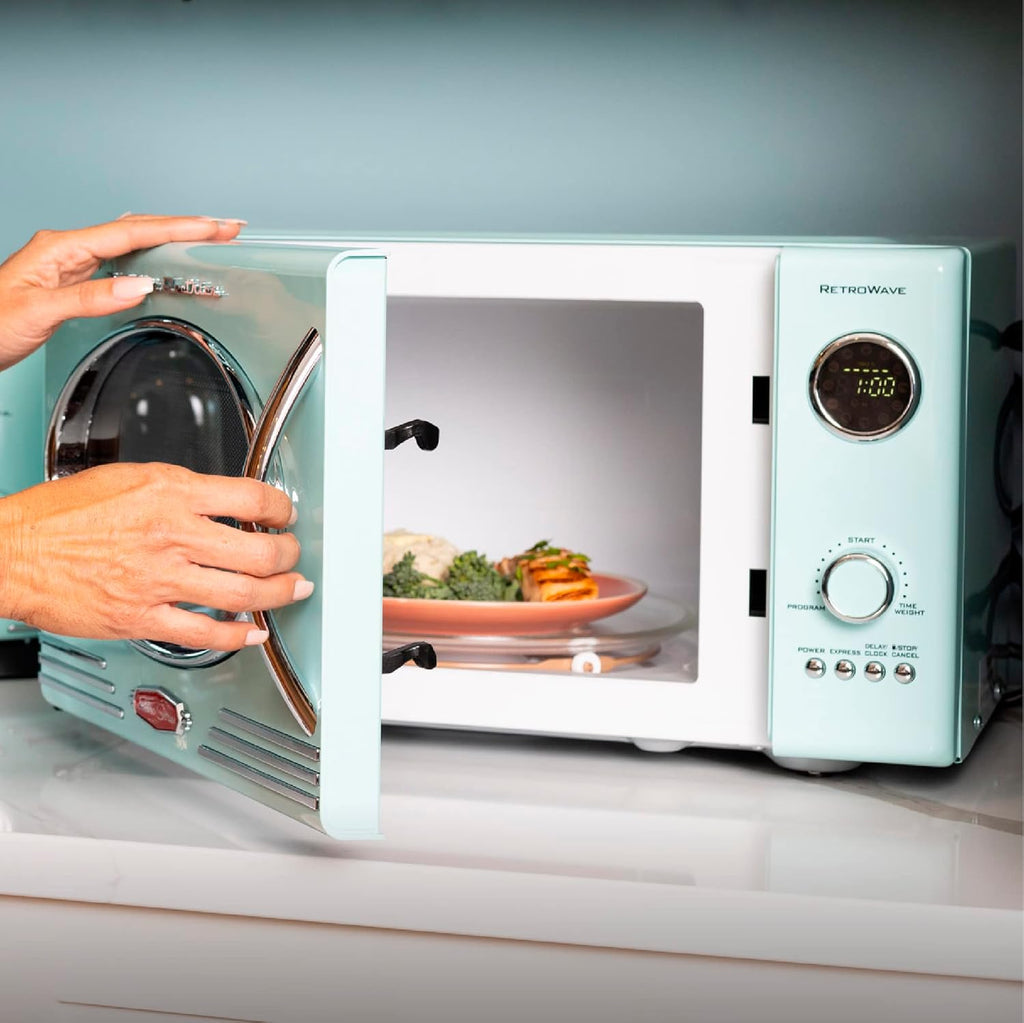 0.9 Cu. Ft. 800-Watts Retro Microwave Oven & Single Serve K-Cup Coffee Brewer N81308