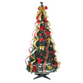 6' Pre-Lit Gold and Red Artificial Christmas Tree T56108