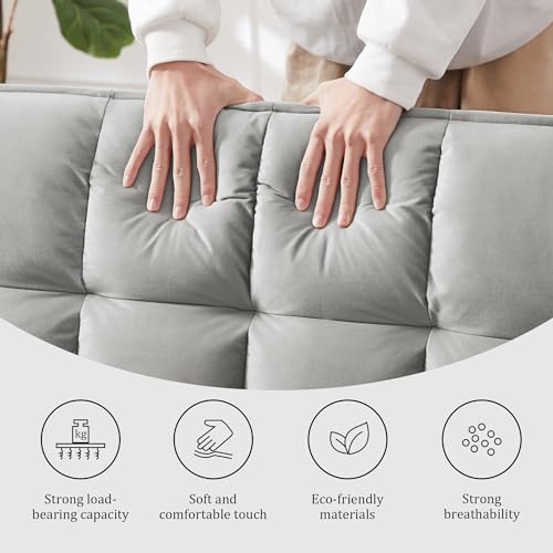 Gray Velvet Convertible Sleeper Sofa Bed D10364