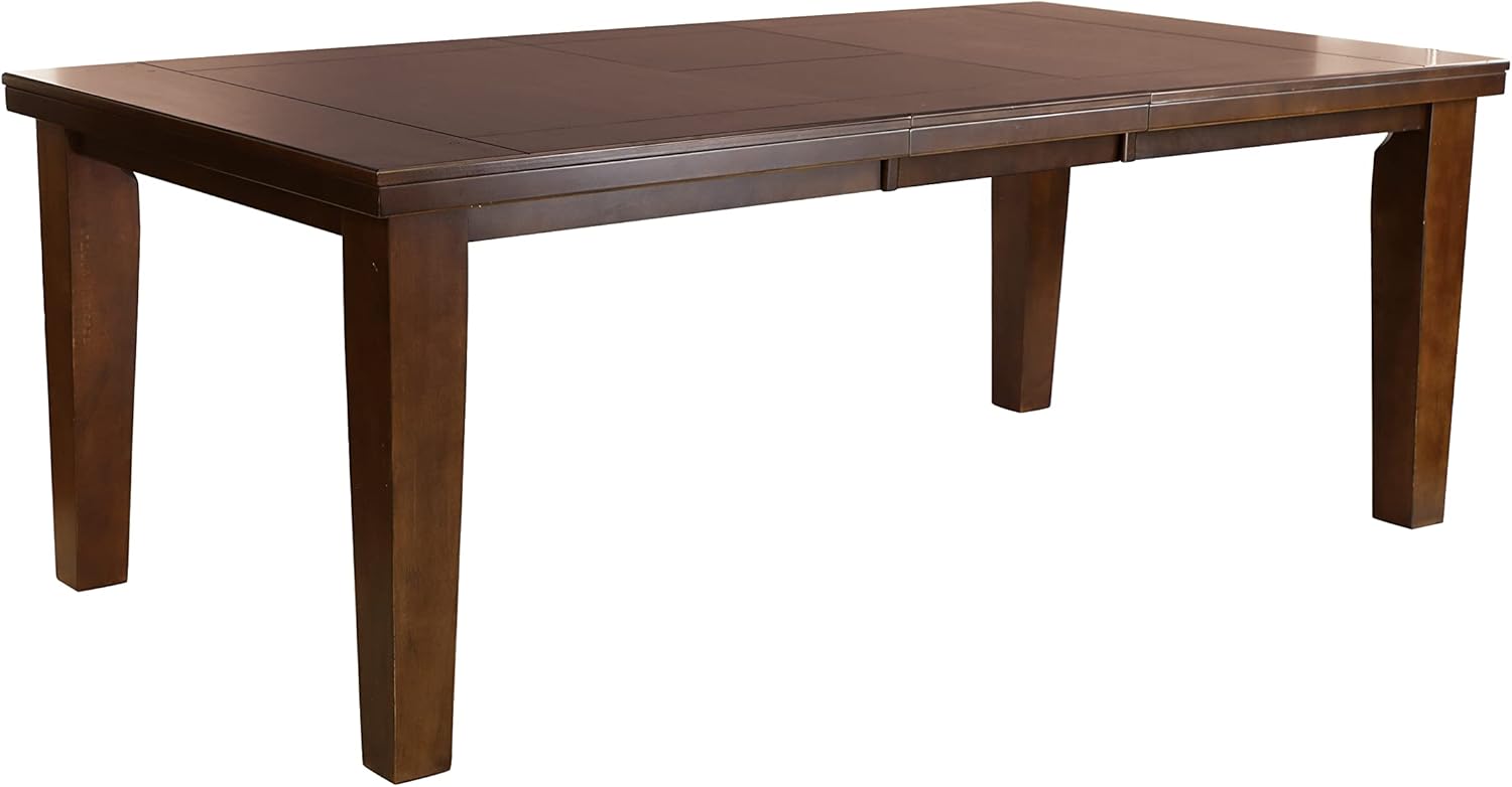 Dark Oak Finish Dining 5pc Set Table with Self-Storing Leaf and 4 Side Chairs W7749