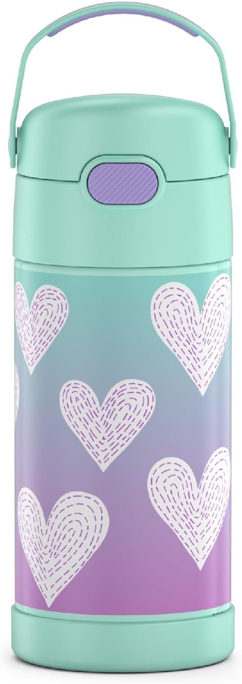 12 Ounce Stainless Steel Vacuum Insulated Water Bottle with Straw E92409
