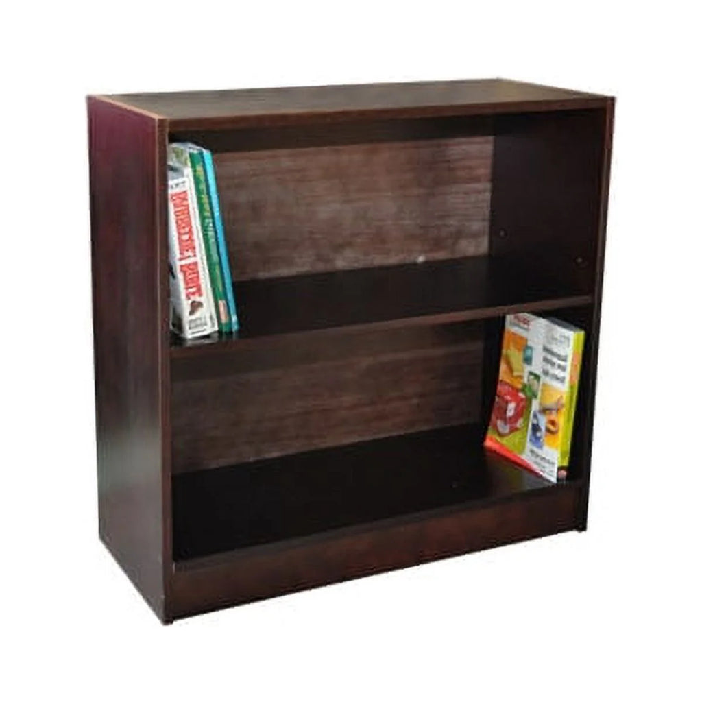Espresso Mid Loft Bed with Desk Chest and Bookcase L20164