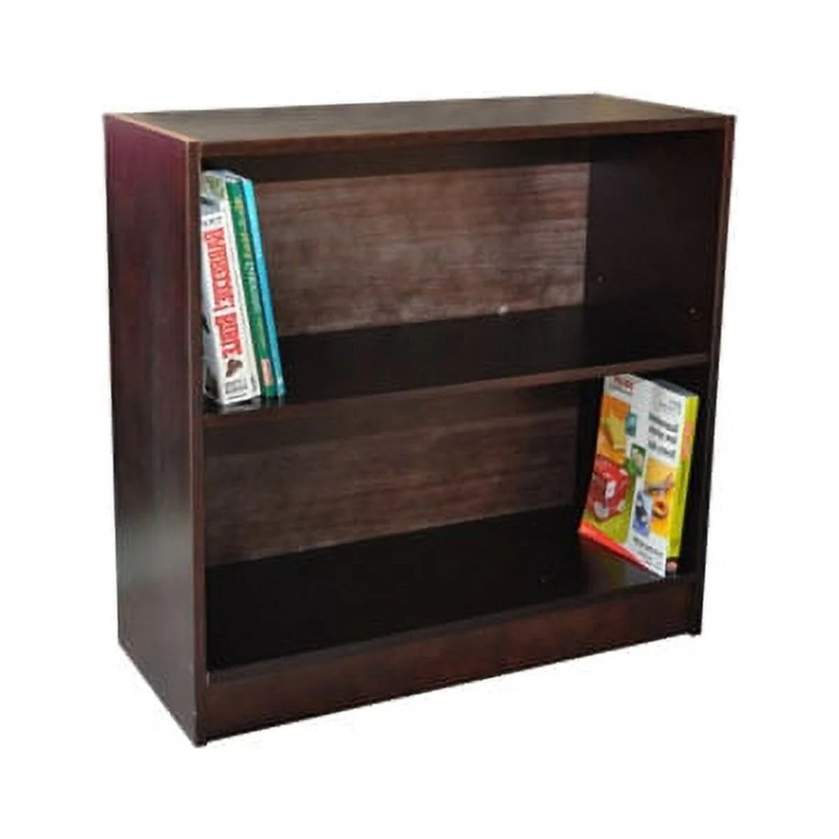 Espresso Mid Loft Bed with Desk Chest and Bookcase L20164