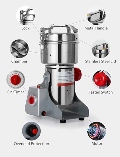 304 Stainless Steel Electric Grain Grinder Mill B49033