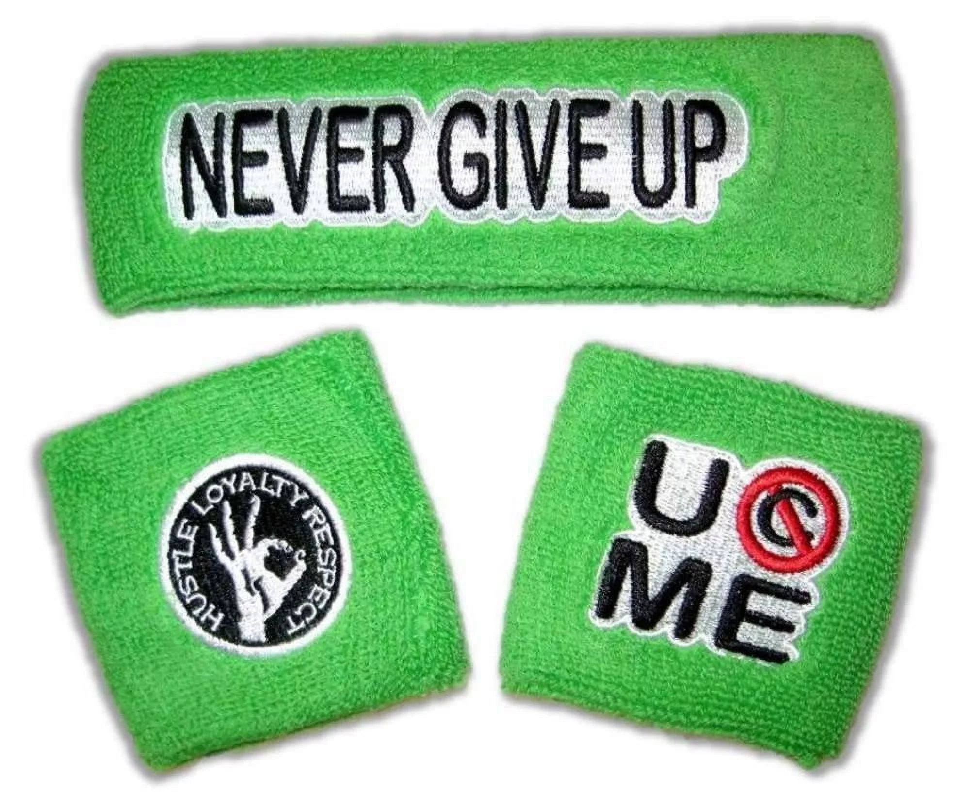 Neon Green Boys Costume T-shirt Hat Wristbands A539