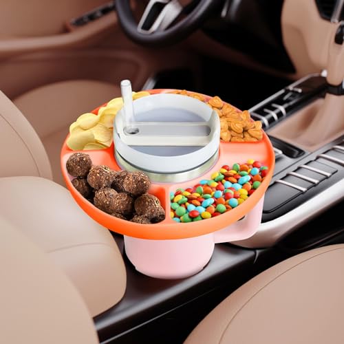 Orange 4 Compartment Reusable Snack Container for 40 oz Tumbler G793378