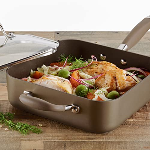 Bronze 4 Quart Hard Anodized Nonstick Saute Fry Pan N71179
