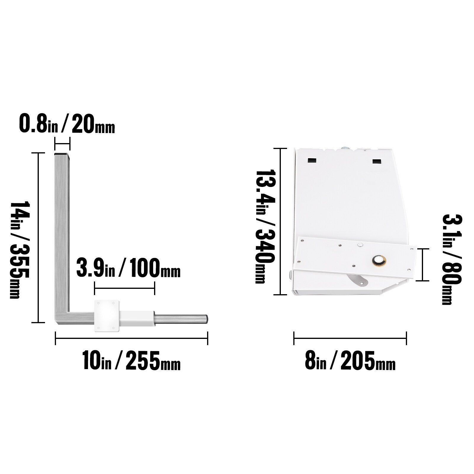 White Queen Size Murphy Wall Bed Hardware Kit Springs Mechanism K63284