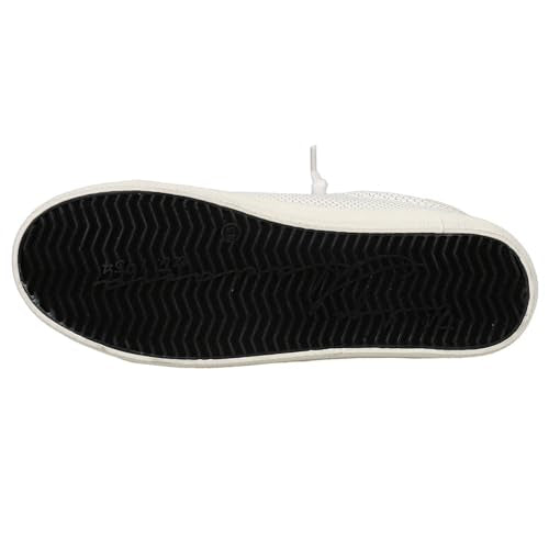 Gold Grey White Snake Lace Up Sneakers U128086