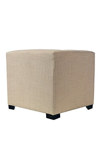 Grey Button Tufted Upholstered Ottoman T85235