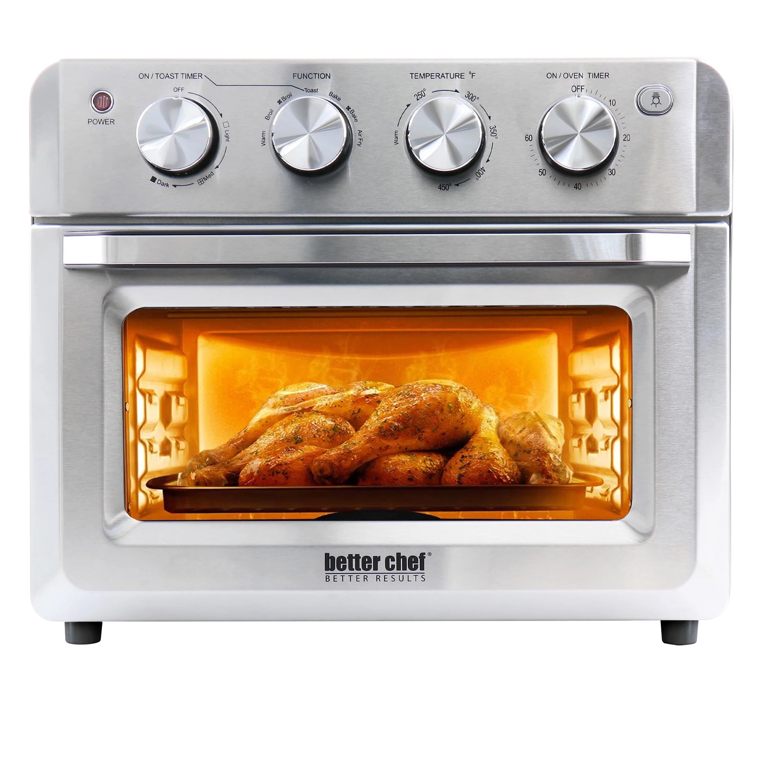 Silver 20 Liter Convection Air Fryer Toaster Oven P8686