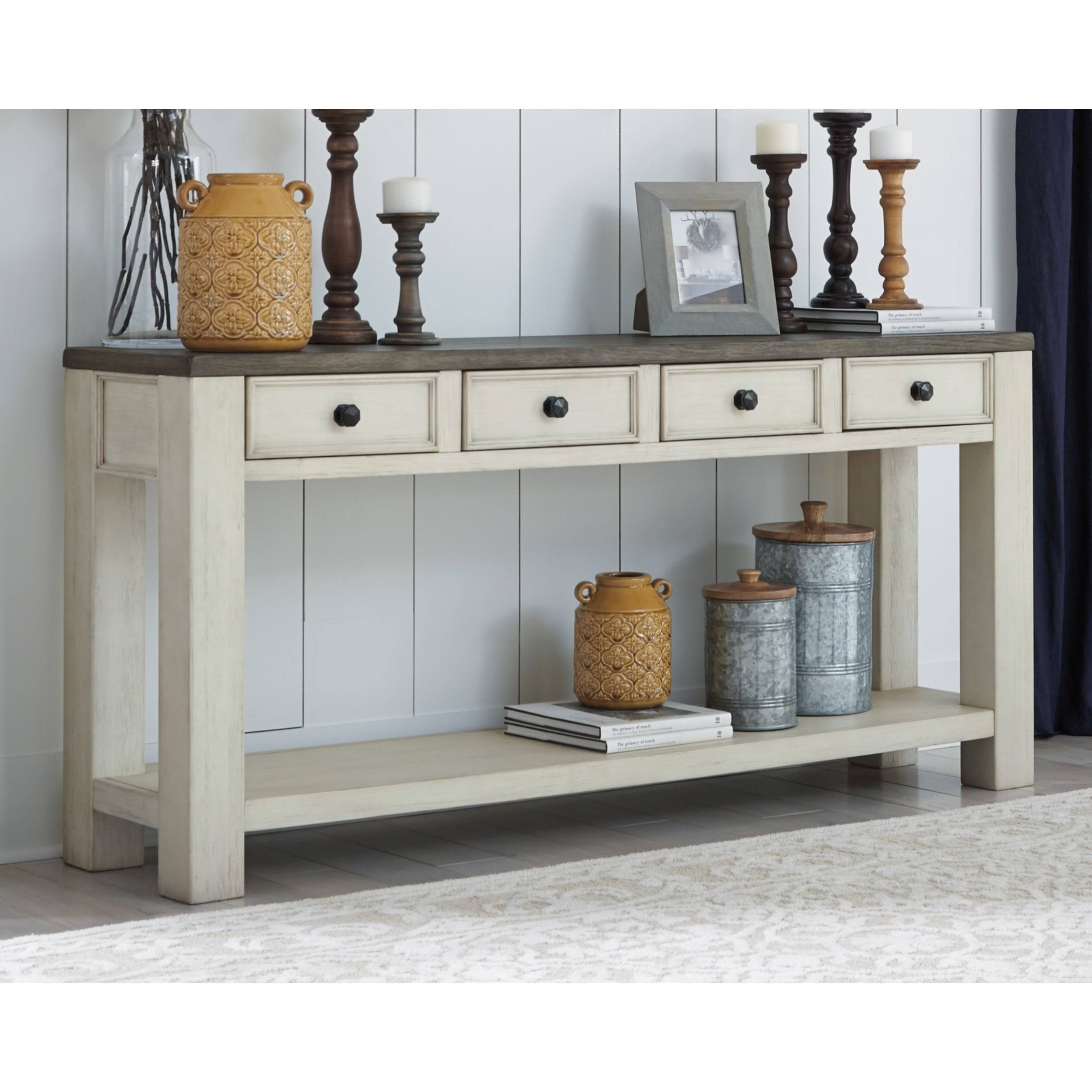 Brown/White Sofa Table K1658