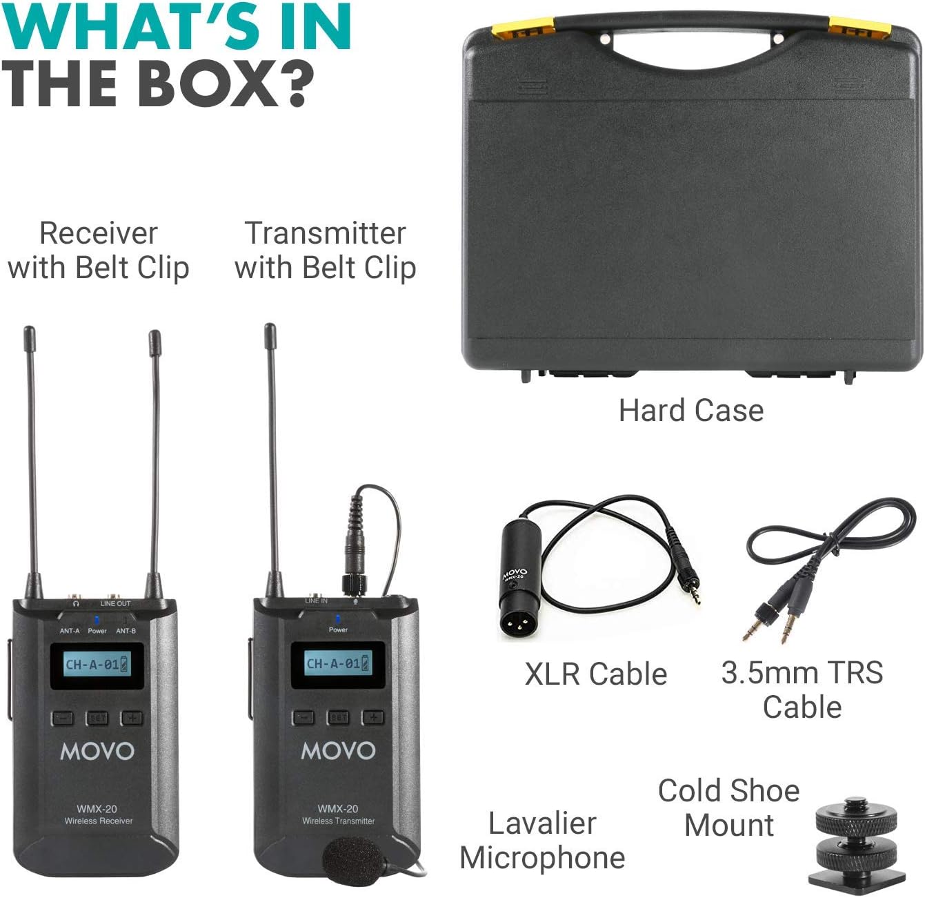 48-Channel UHF Wireless Lavalier Microphone System with 1 Receiver, 1 Transmitter, and 1 Lapel Microphone U472874