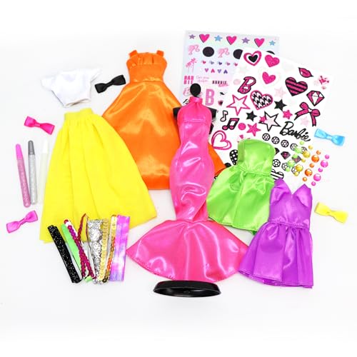 DIY Dress-Up Craft Kit with Neon Fabrics & Accessories B890817