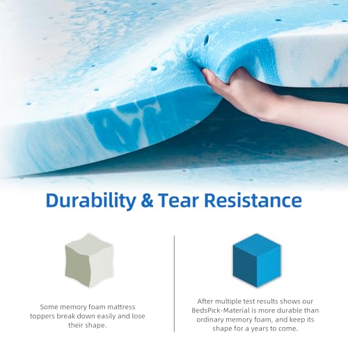 3 Inch Gel Infused Memory Foam Mattress Topper Twin Size R8153