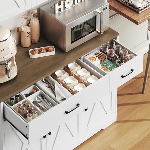 Black Tall Pantry Cabinet with Charging Station and Microwave Stand P34757