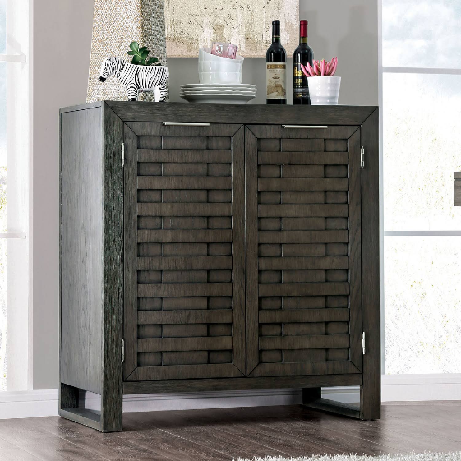 Gray Round Dining Table H320