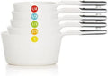 6-Piece Plastic Measuring Cups White 5 Count J57742