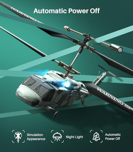 Military RC Helicopter with LED Light G812