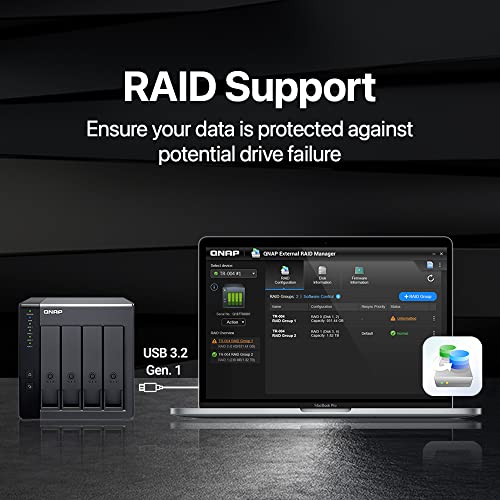 4 Bay USB Type-C Direct Attached Storage with hardware RAID O702986