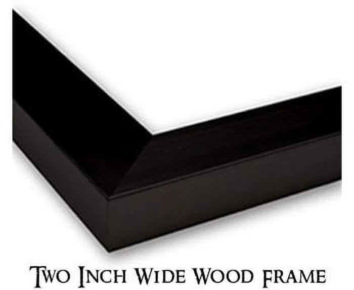 Large Black Wood Framed Print Art P14607