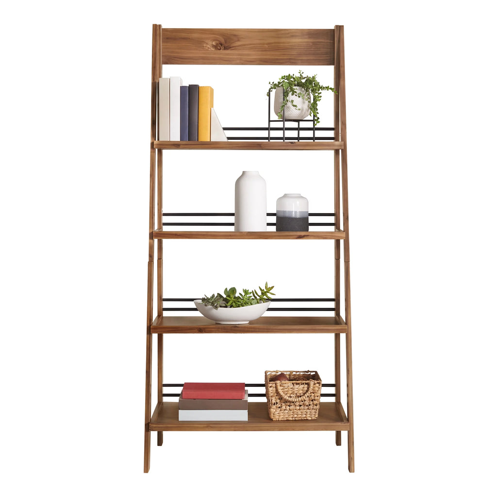 4-Tier Tall Ladder Bookshelf (Walnut) I1734