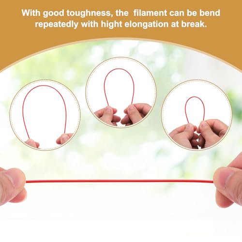 Clear PETG 3D Printer Filament 1.75mm 1KG 2 Pcs F42858