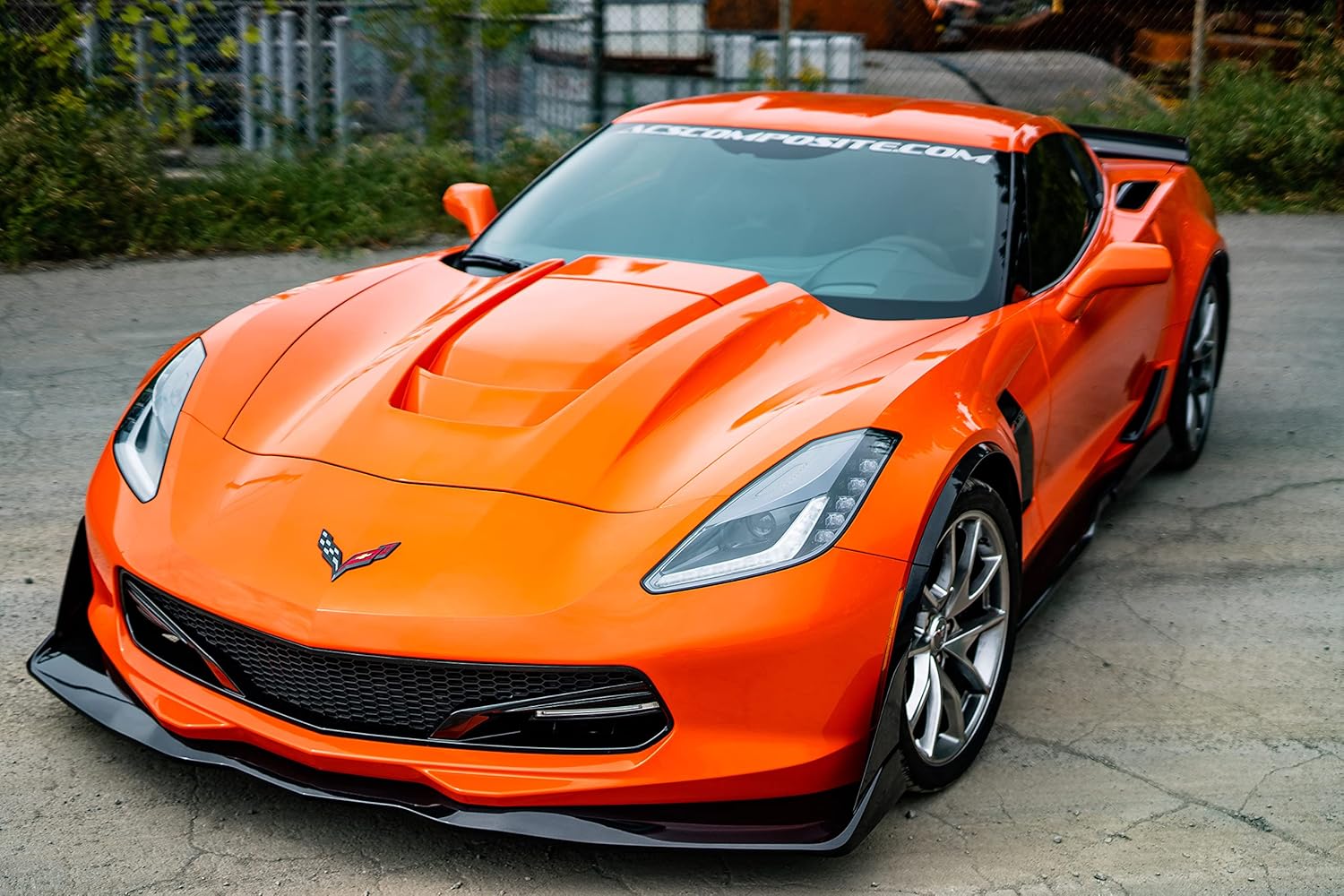 Carbon Flash Metallic Black Front Lip Splitter for C7 Corvette K863