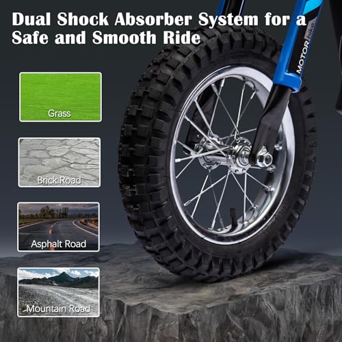 24V Electric Dirt Bike with Leather Seat and Rubber Tires B6742