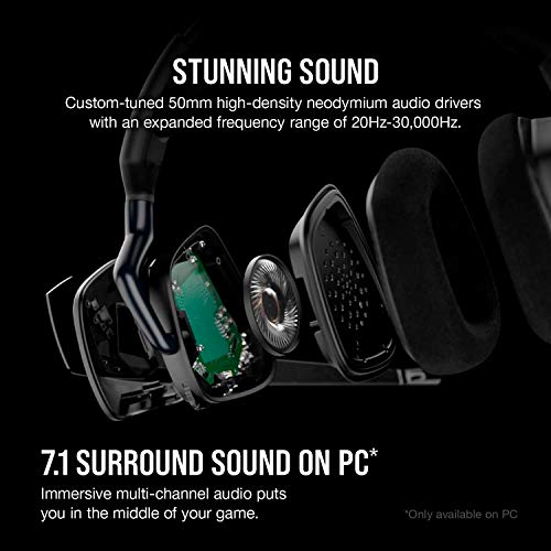 White Wireless Gaming Headset with Microfiber Mesh Earpads N59594