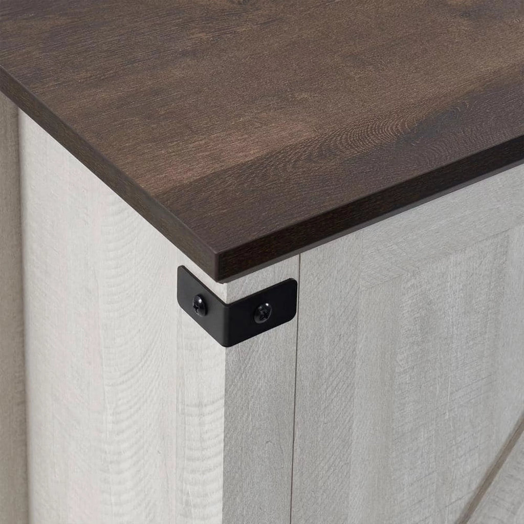 Grey Freestanding Wooden Electric Fireplace TV Stand Console K205501