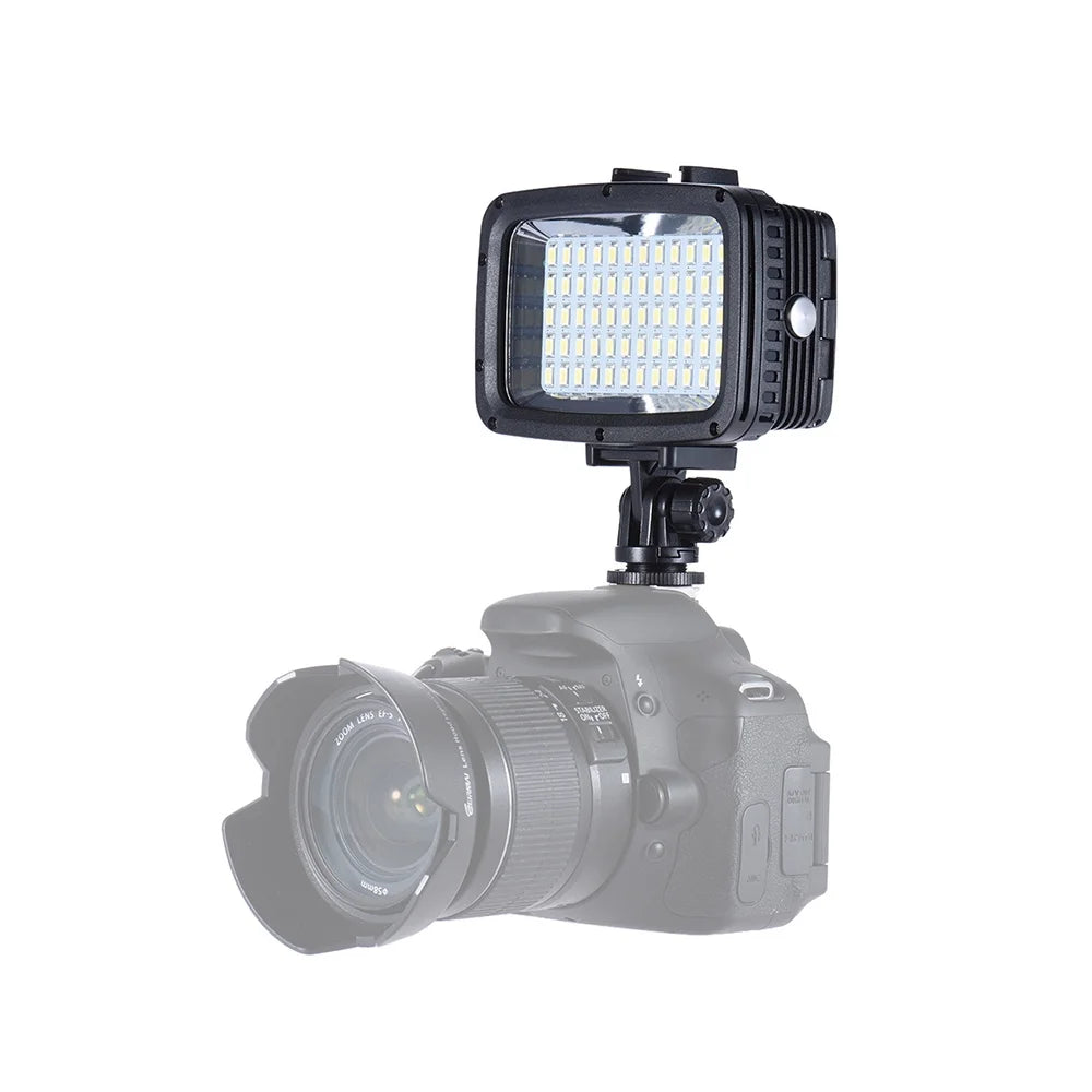 Ultra Bright 1800LM 3 Modes Waterproof Underwater 40m 5500K 60pcs Diving Fill-in Video Light with Hot Shoe Mount V6880