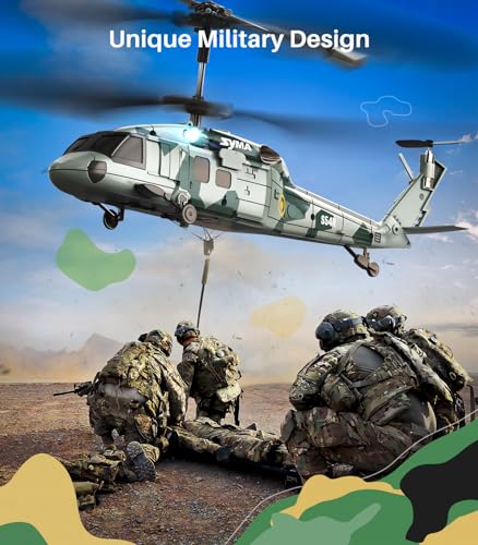 Military RC Helicopter with LED Light G812