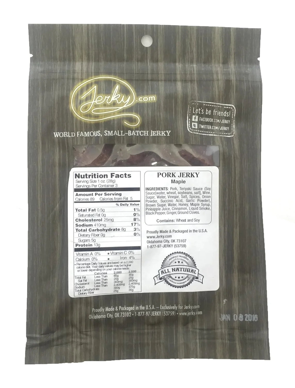 Maple Pork Jerky 2.5 Oz. H57173